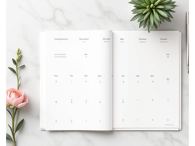 Calendario o planificación con citas y eventos marcados, representando el seguimiento a largo plazo y la constancia en el cuidado de la piel.