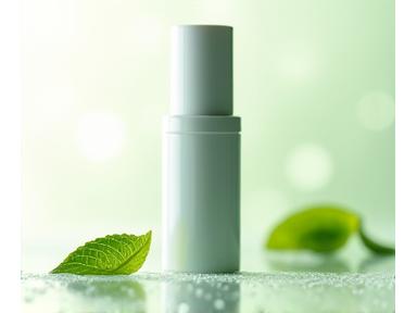 Envase de tratamiento para acné con ingredientes activos.