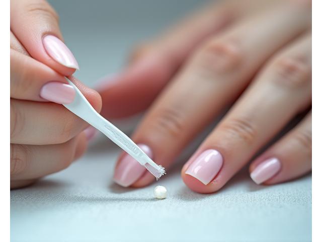 Manicurista utilizando limas y torno desechables sobre una uña.